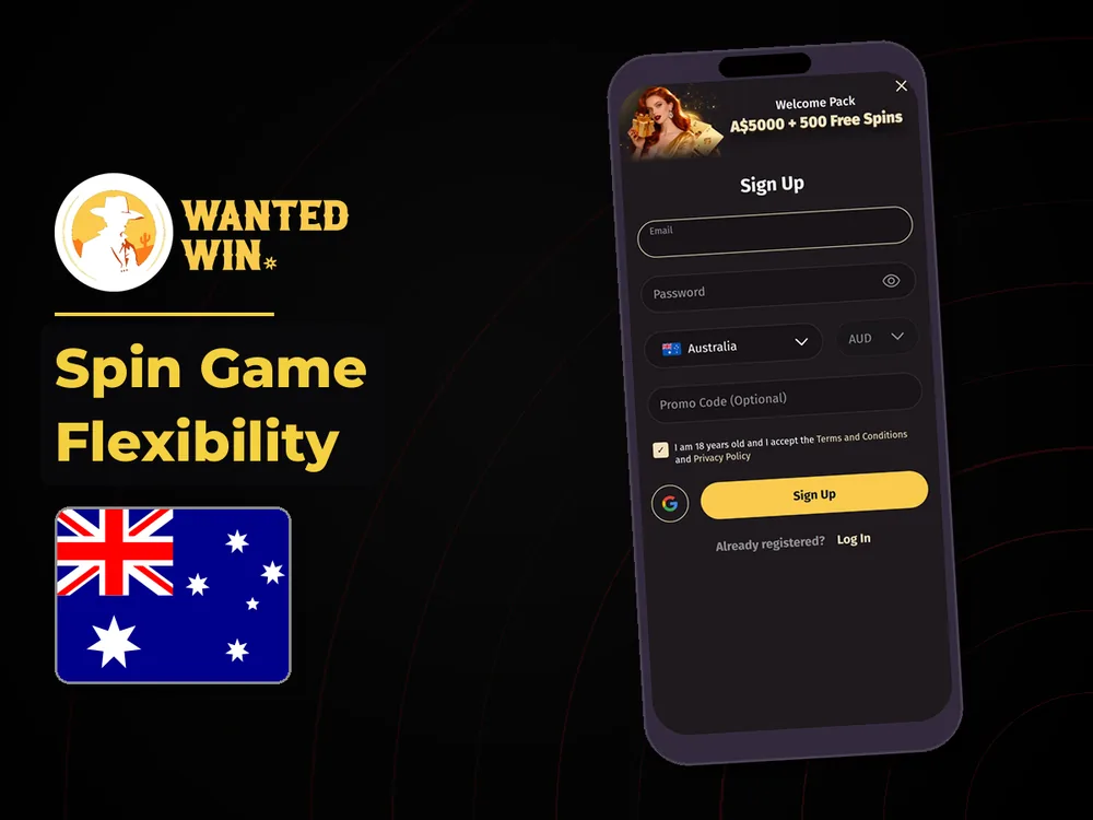 wanted win - Spin Game Flexibility