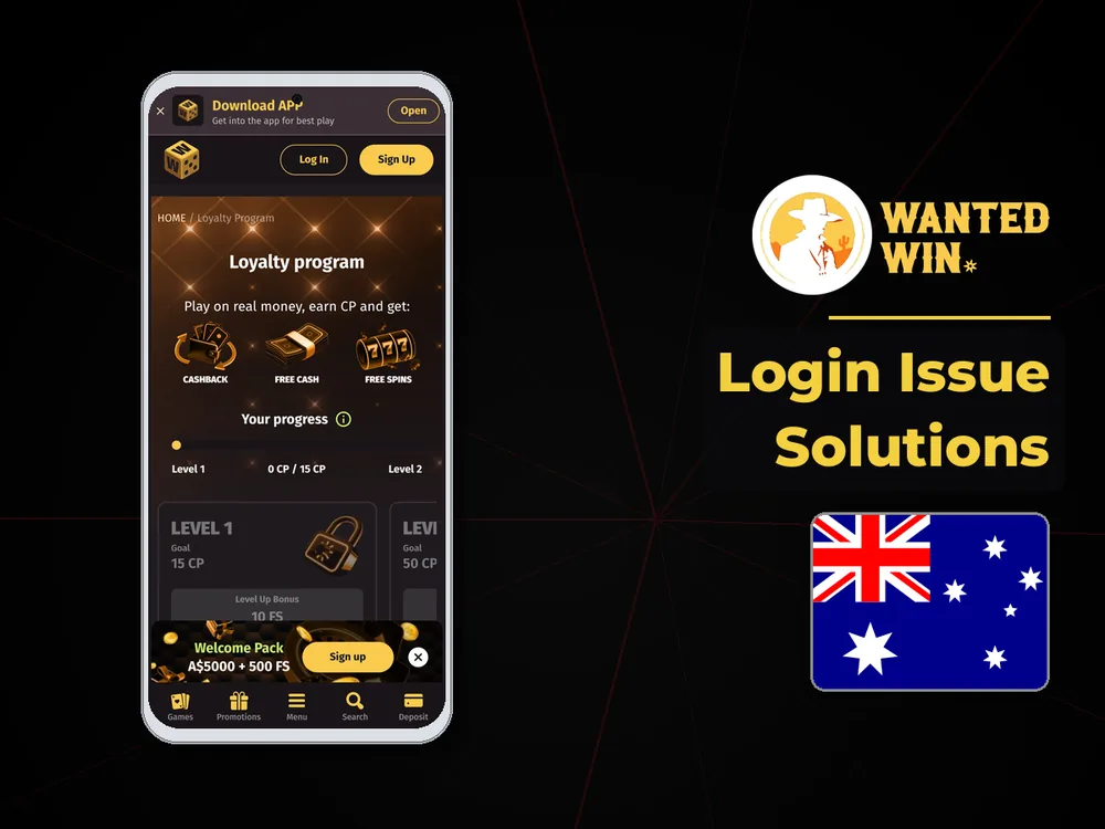 wanted win - Login Issue Solutions