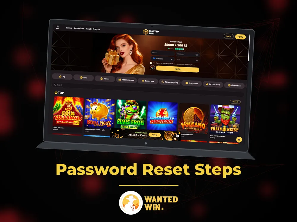 wanted win - Password Reset Steps