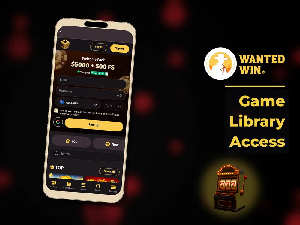 wanted win - Game Library Access