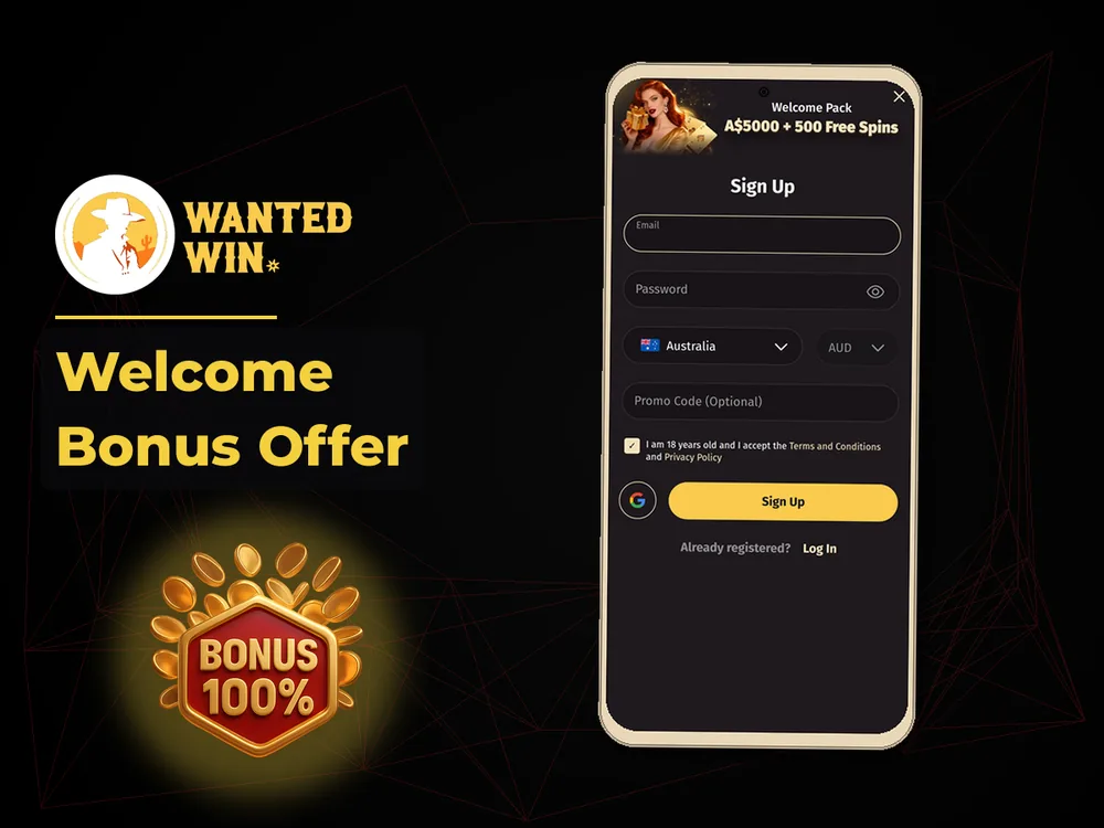 wanted win - Welcome Bonus Offer