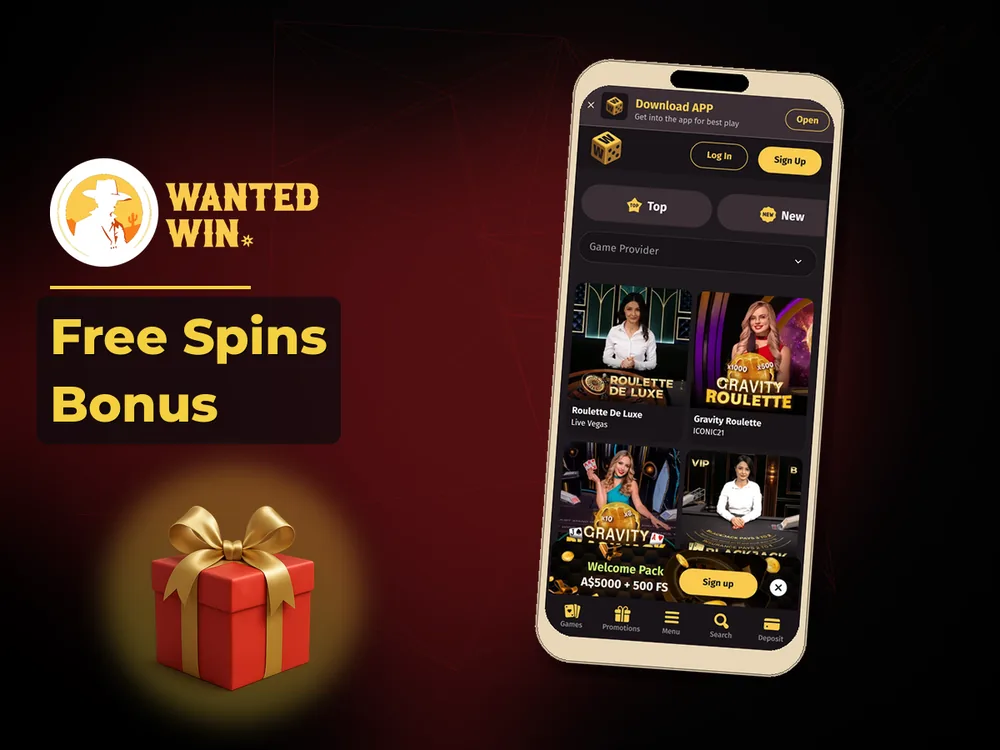 wanted win - Free Spins Bonus