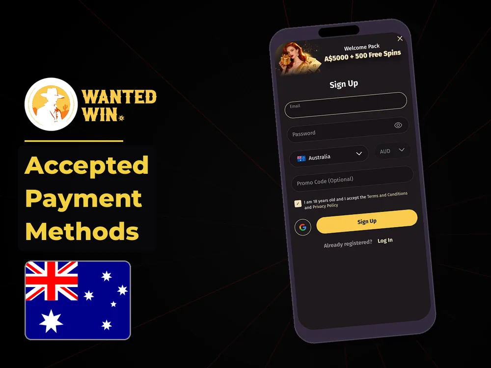 wanted win - Accepted Payment Methods