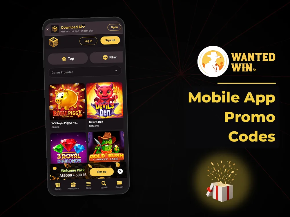 wanted win - Mobile App Promo Codes