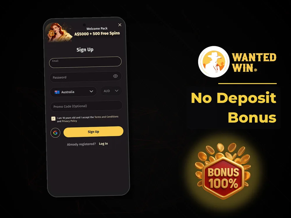 wanted win - No Deposit Bonus