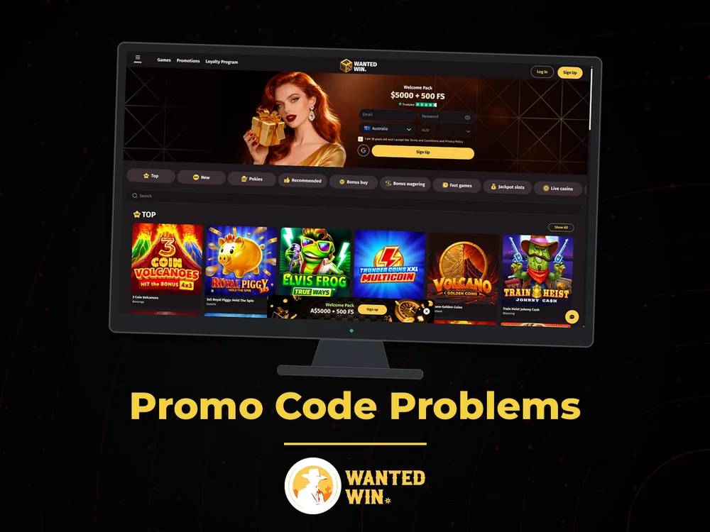 wanted win - Promo Code Problems