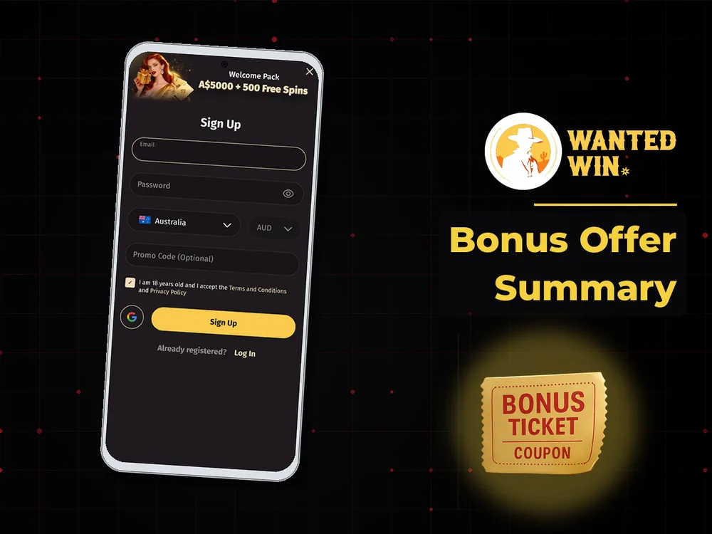 wanted win - Bonus Offer Summary