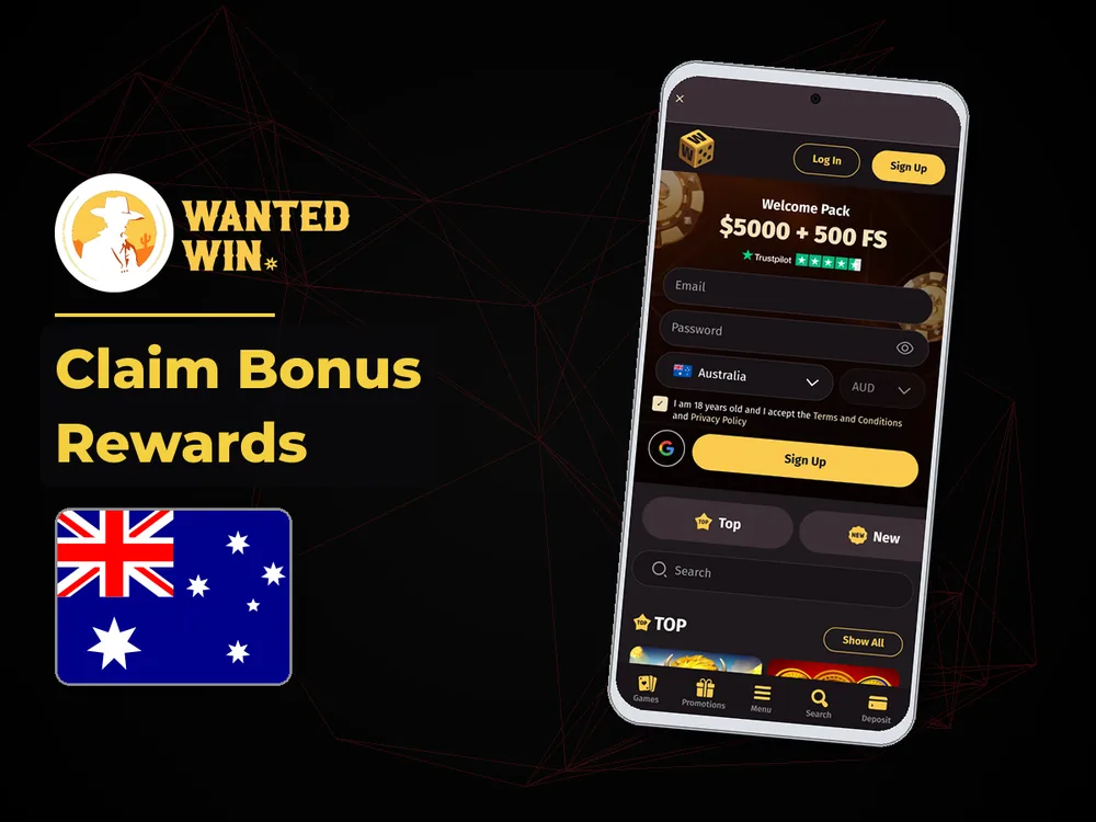 wanted win - Claim Bonus Rewards