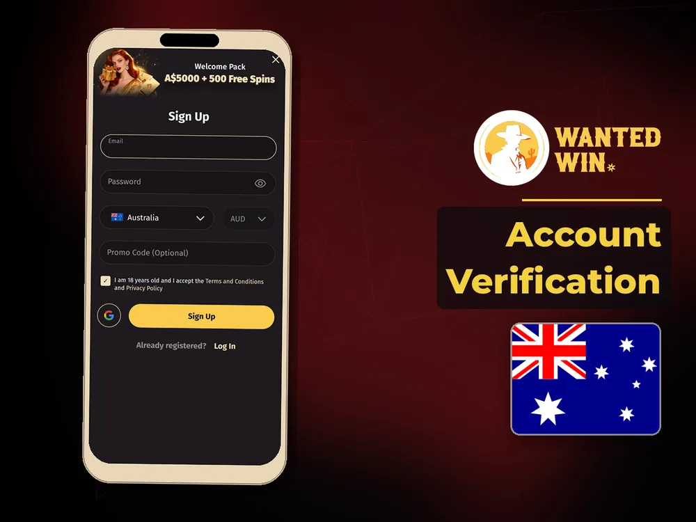 wanted win - Account Verification