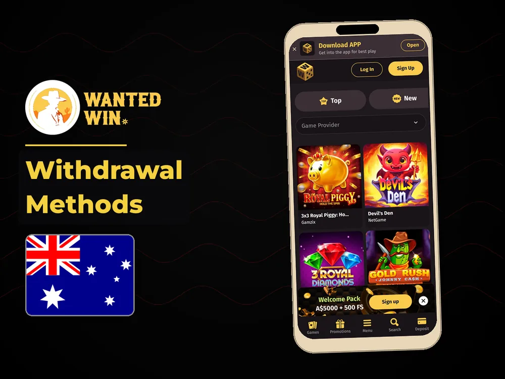 wanted win - Withdrawal Methods