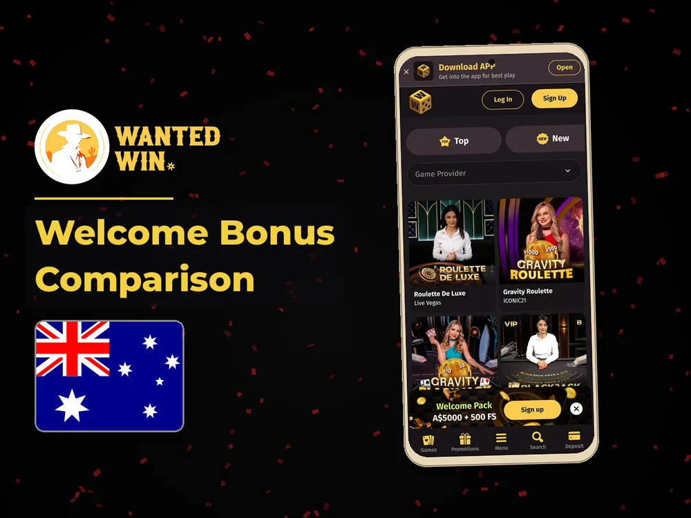 wanted win - Welcome Bonus Comparison