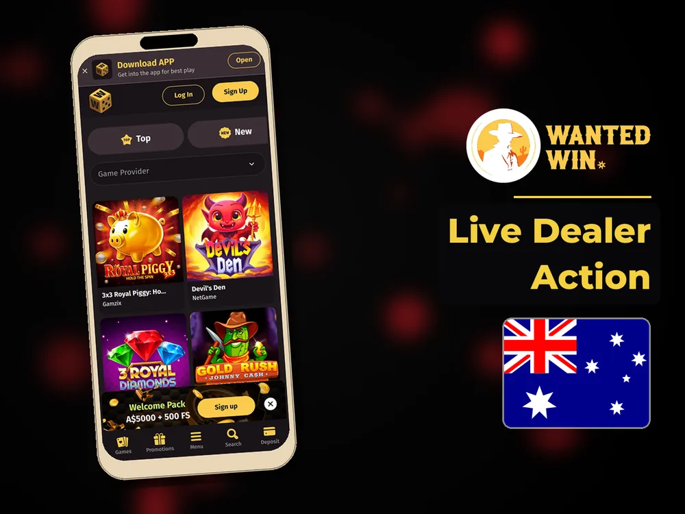 wanted win - Live Dealer Action